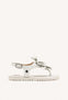 LEATHER GREEK SANDALS FLOWERS LINNEUS