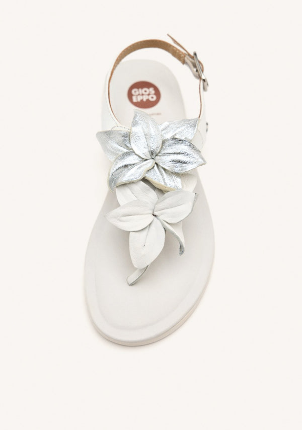 LEATHER GREEK SANDALS FLOWERS LINNEUS
