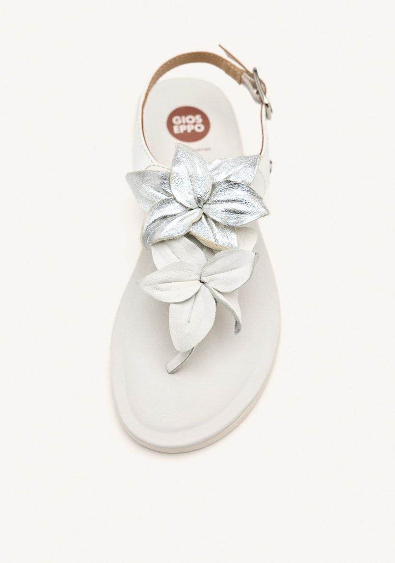 LEATHER GREEK SANDALS FLOWERS LINNEUS