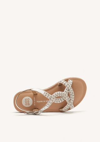 SANDALIAS BRILLO PIEL KOMENSKY