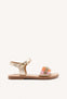 METALLIC LEATHER BEADED SANDALS COUDERAY