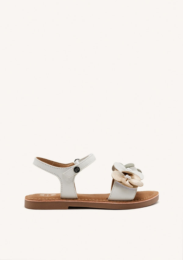 LEATHER FLOWER SANDALS BEECHER