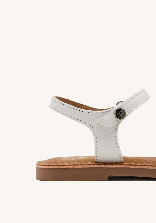 LEATHER FLOWER SANDALS BEECHER