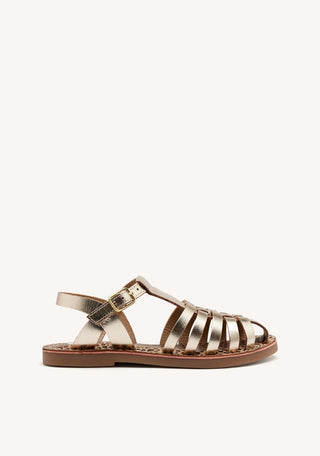 SANDALIAS CERRADAS PIEL METALIZADA AUBURN
