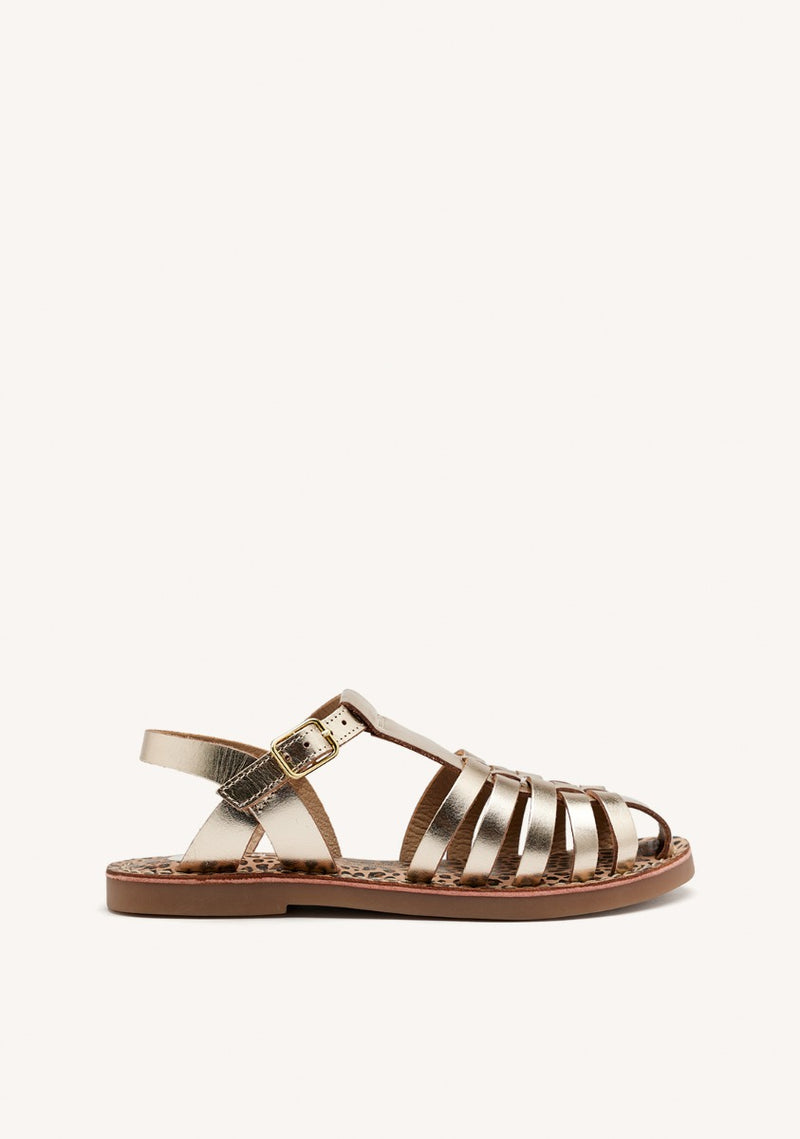 SANDALIAS CERRADAS PIEL METALIZADA AUBURN