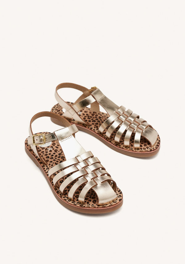 SANDALIAS CERRADAS PIEL METALIZADA AUBURN
