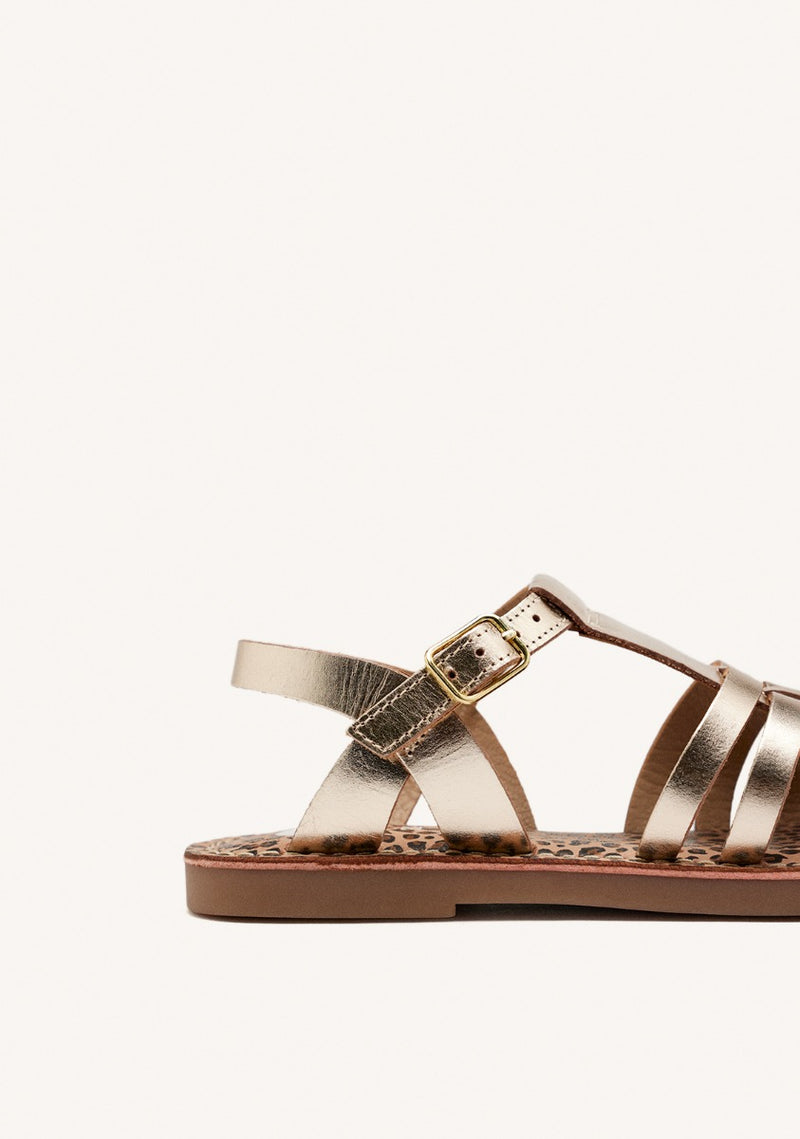 SANDALIAS CERRADAS PIEL METALIZADA AUBURN