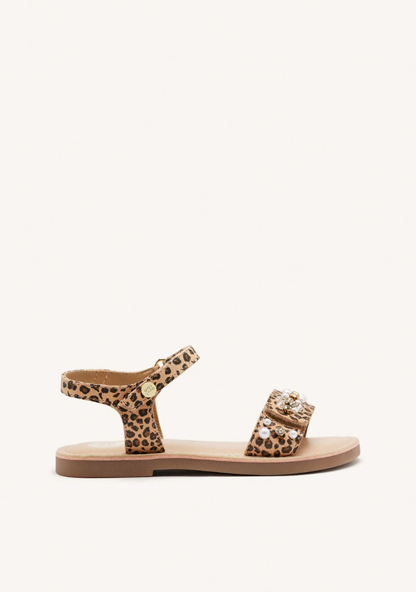 LEOPARD LEATHER SANDALS BRIDGTON