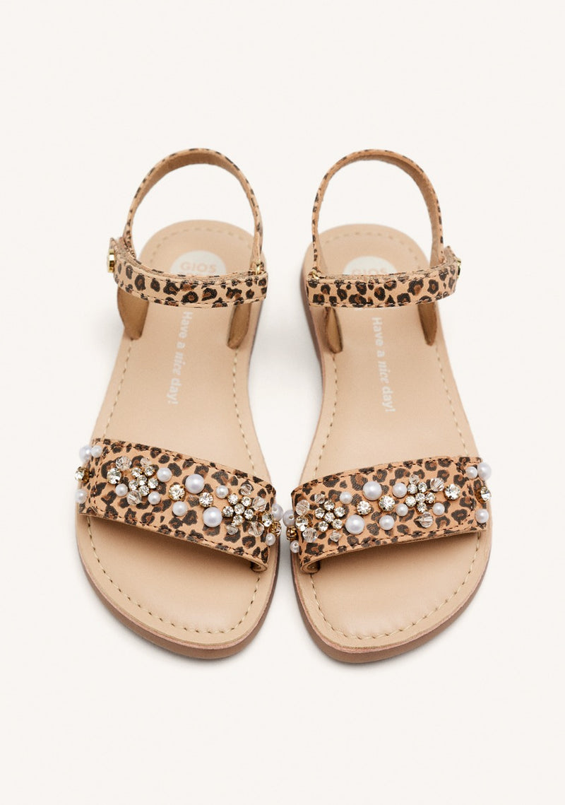 LEOPARD LEATHER SANDALS BRIDGTON