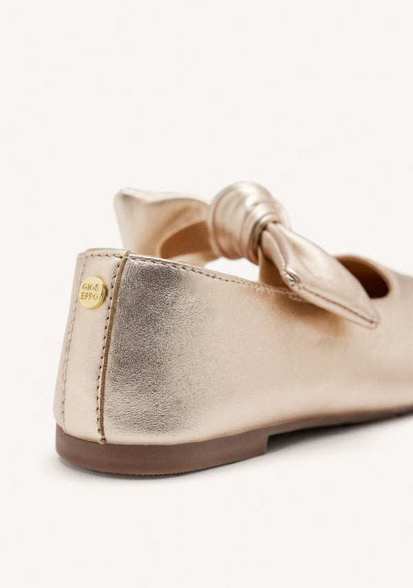 LEATHER MARY-JANE BALLET FLATS BOW ERROL