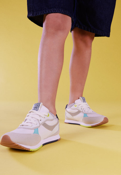 Ganthier boys white retro sneakers