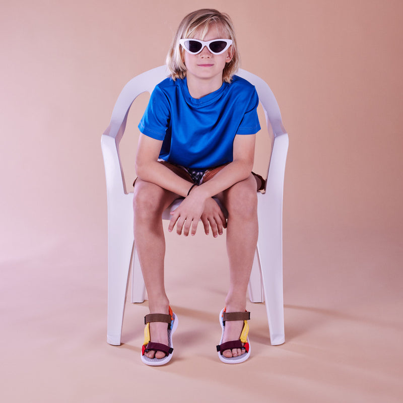 Bermot girls multicoloured sandals with sporty soles