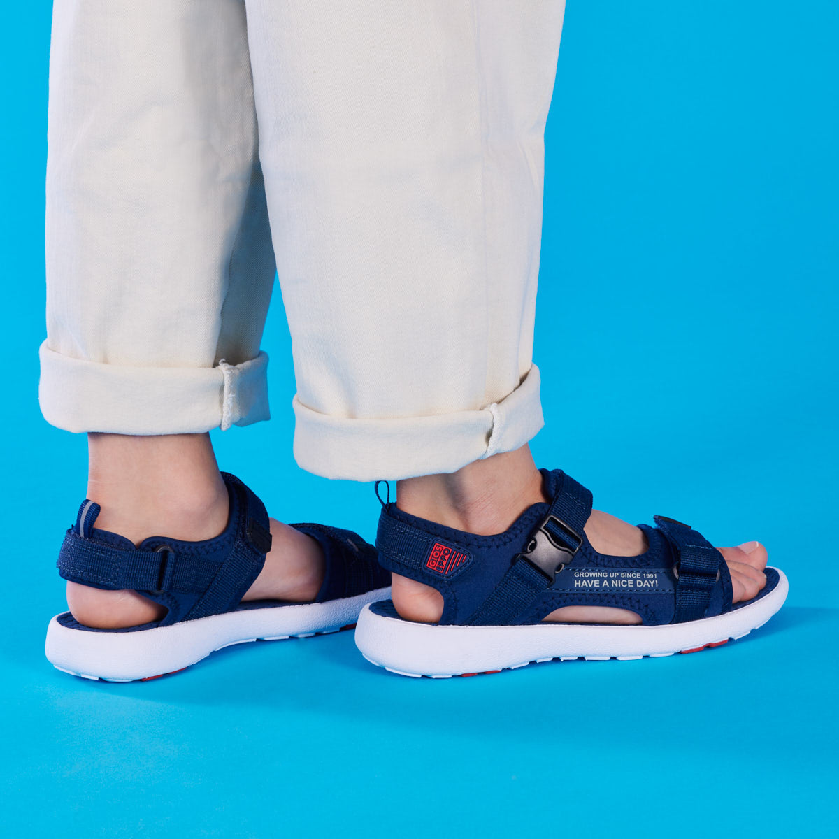 Sandali blu navy dal tocco sportivo da bambino yaviza