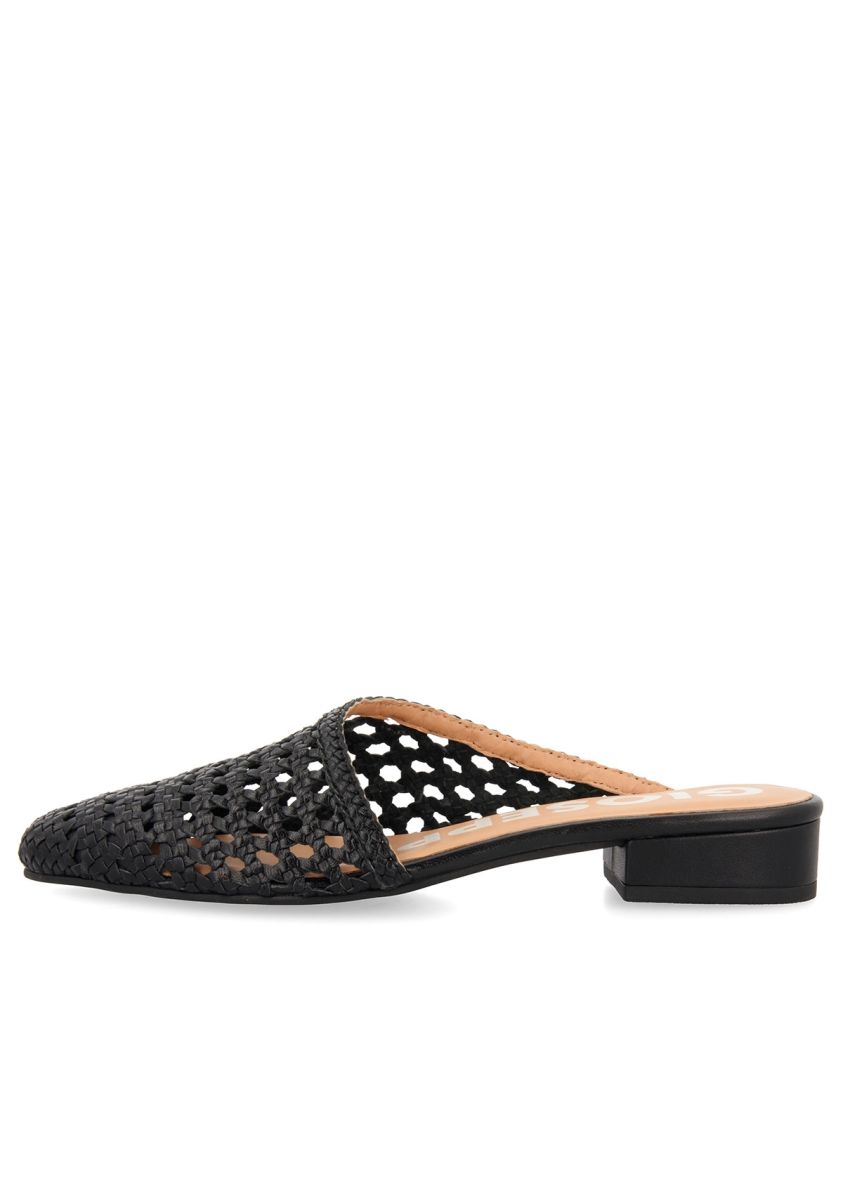 Babuchas trenzadas negras para mujer COLERAIN